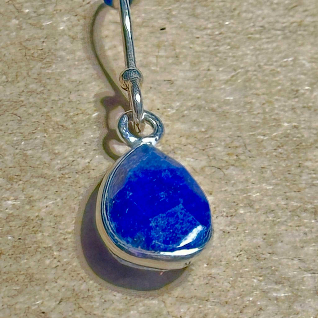 Lapis Drop Bertoni Earrings - Sterling Silver
